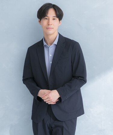 LIFE STYLE TAILOR シアサッカーストレッチジャケット