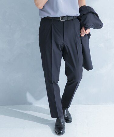 LIFE STYLE TAILOR　シアサッカーストレッチパンツ