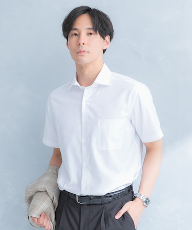 LIFE STYLE TAILOR　セミワイド半袖シャツ