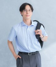 LIFE STYLE TAILOR　セミワイド半袖シャツ