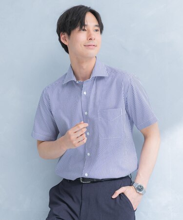 LIFE STYLE TAILOR　セミワイド半袖シャツ