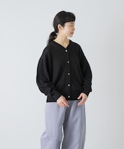 リネンコットンVネックカーディガン