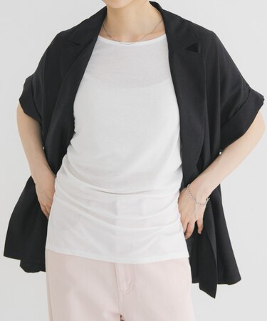 シャーリングスリットTEE