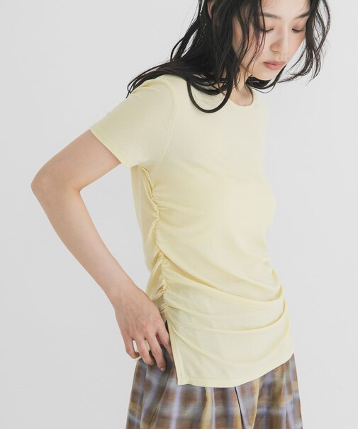シャーリングスリットTEE