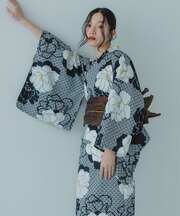 『WEB／一部店舗限定』ワンピース浴衣4点セットA