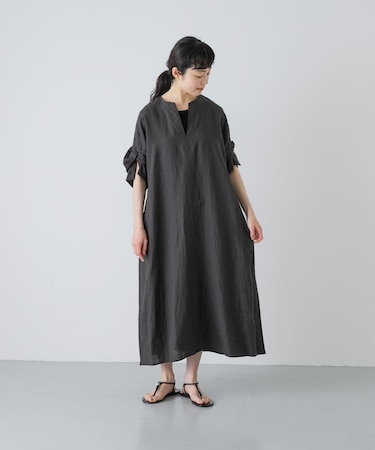 TICCA　リネンツイストスリーブワンピース
