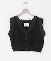 crinkle crinkle crinkle　WAFFLE FRILL VEST