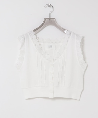 crinkle crinkle crinkle　WAFFLE FRILL VEST