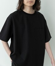 接触冷感リネン混ショートスリーブTシャツ