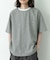 接触冷感リネン混ショートスリーブTシャツ