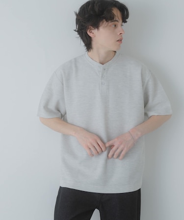 ヘンリーネックカノコプルオーバー