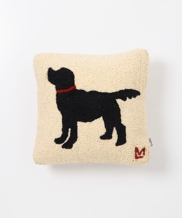 L.L.Bean WOOL PILLOW BLACK DOG
