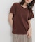 汗ジミ防止コクーンスリーブクルーネックTシャツ