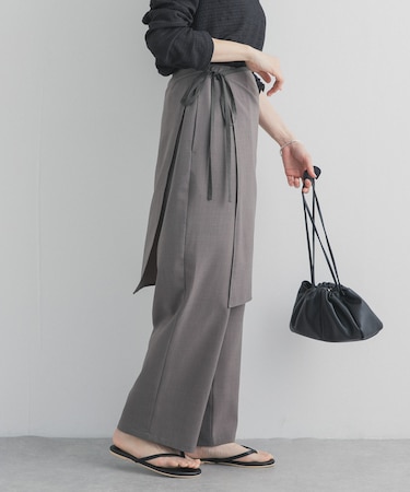 ラップレイヤードストレートパンツ