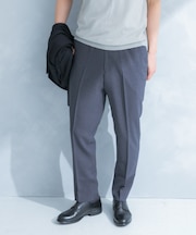 LIFE STYLE TAILOR　リネンライク千鳥柄コンフォータブルパンツ