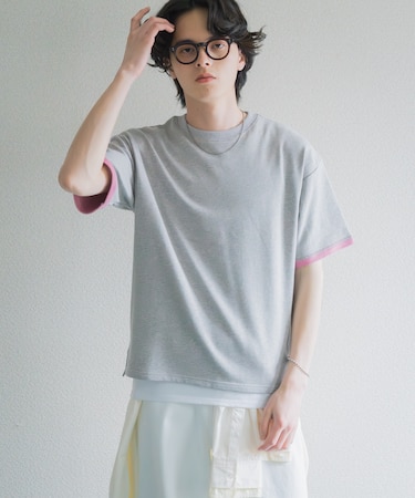 ダブルフェイス裏毛ショートスリーブTシャツ