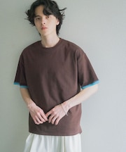 ダブルフェイス裏毛ショートスリーブTシャツ