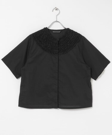 mizuiro-ind　FRILL CREW NECK SHIRTS