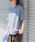 FORK&SPOON　PEカノコボーダーショートスリーブTシャツ