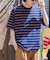 FORK&SPOON　PEカノコボーダーショートスリーブTシャツ