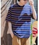FORK&SPOON　PEカノコボーダーショートスリーブTシャツ