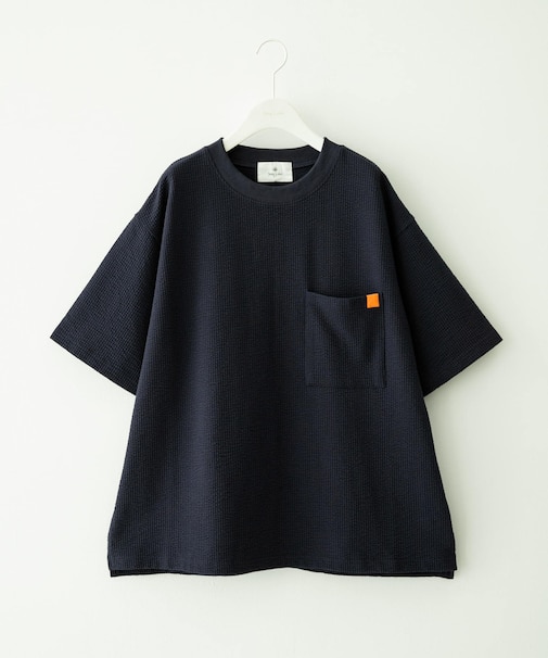 カットシアサッカーショートスリーブTシャツ