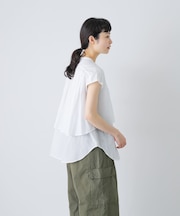 ワイドギャザーダブルブラウス
