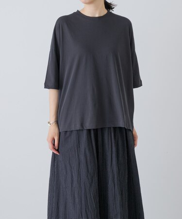 ハイツイストコットン半袖Tシャツ