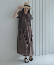 エアリーコットンピンタックワンピース
