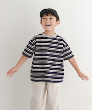 『150サイズあり』ランダムボーダーワイドTシャツ(KIDS)