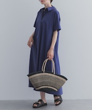 衿付きスキッパーAラインワンピース