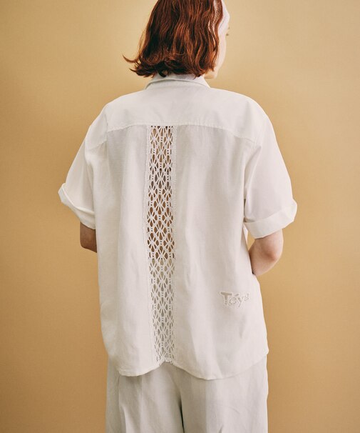 Teya　LACE PANEL SHIRTS