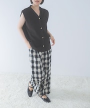 『WEB限定』チェックジャガードストレートパンツ