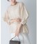 CHIGNON　シアーチェックボリュームスリーブプルオーバー