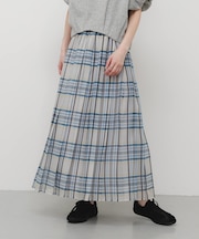 シアーチェックプリーツスカート