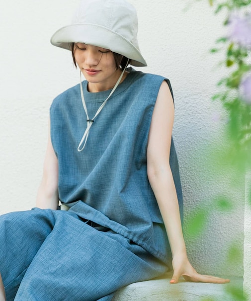 『UR TECH DRYLUXE』ハイツイストフレンチスリーブブラウス