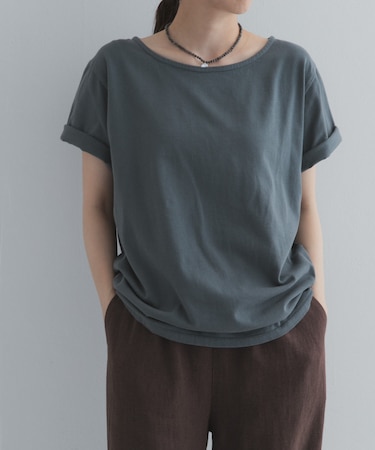 GrowOrganicボートネックTシャツ