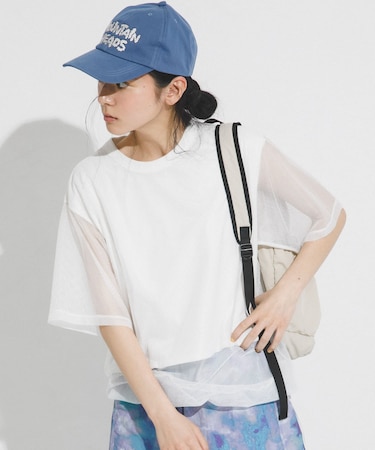 『UR TECH ひやサラクール』メッシュレイヤードTシャツ