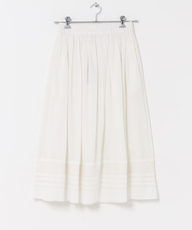 SOIL COTTON VOILE LACE SKIRT