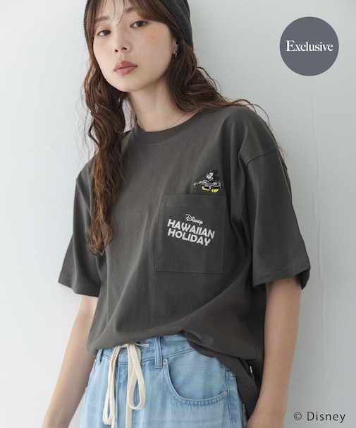 別注／DISNEY／ポケット付きTシャツ
