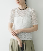 ストレッチレースコンパクトTシャツ