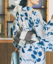 婦人帯 菊菱柄