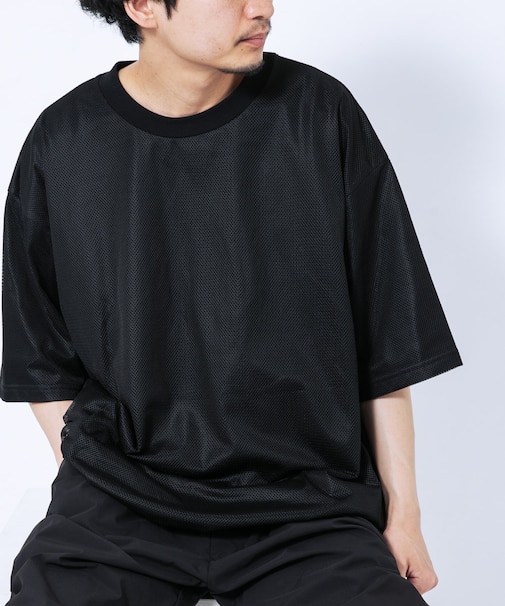 『UR TECH ひやサラクール』メッシュレイヤードTシャツ