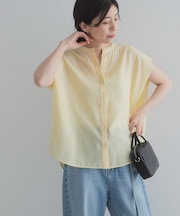 『一部WEB限定カラー』ショルダータックバンドカラーシャツ