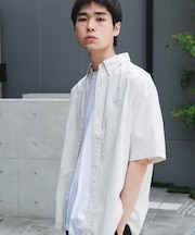 ストライプボタンダウン ショートスリーブシャツ