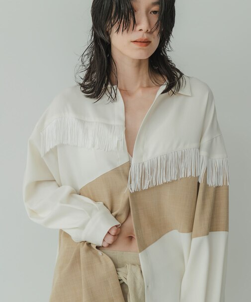 Siltrata　Fringe pattern shirts