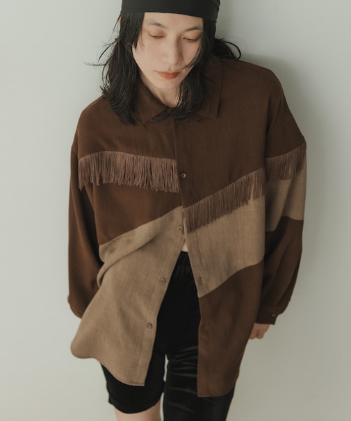 Siltrata　Fringe pattern shirts