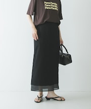 シアーメッシュストレートスカート