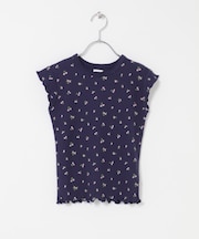 花柄ワッフルフレンチフリルTシャツ(KIDS)