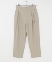 リネンブレンド2タックテーパードパンツ